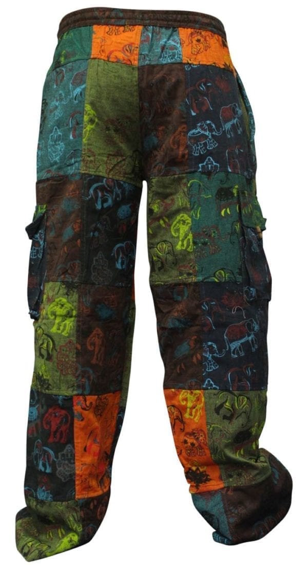 SHOPOHOLIC FASHION Mens Side Pocket Light Cotton Boho Hippy Trouser 
