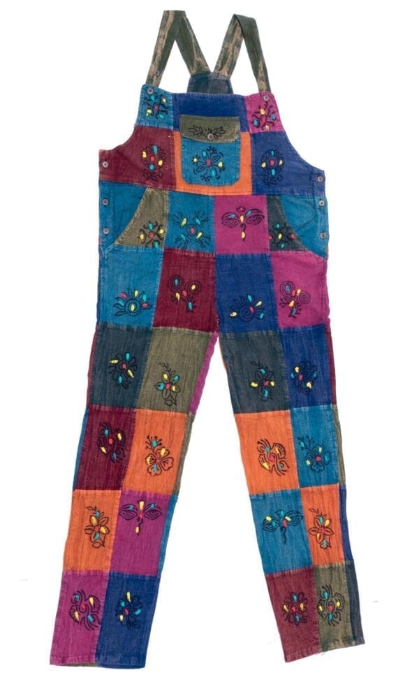 S/M,Patch SHOPOHOLIC FASHION Mens Womens Unisex Hippy Patch Dungarees 